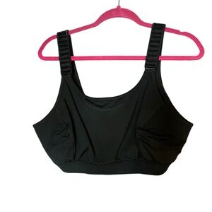 Duluth Trading Black Adjustable Sports Bra Size 2X